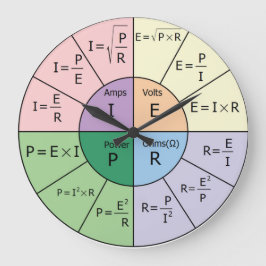 オームの法則 ラージ壁時計