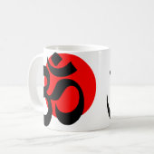 オーム白の背景 コーヒーマグカップ (正面左)