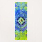 オーム記号、マンダラ – 緑 ヨガマット (正面)