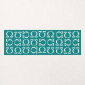 オーム電気抵抗科学ティール(緑がかった色)ヨガマット ヨガマット (裏面(横))