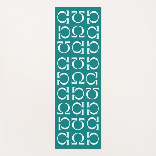 オーム電気抵抗科学ティール(緑がかった色)ヨガマット ヨガマット (正面)