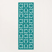 オーム電気抵抗科学ティール(緑がかった色)ヨガマット ヨガマット (裏面)