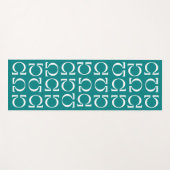 オーム電気抵抗科学ティール(緑がかった色)ヨガマット ヨガマット (正面(横))