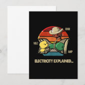 オーム ボルト アンペア 電気の解説 電気技師 ノートカード (正面/裏面)