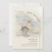 オーラお洒落傘フローラブーツベビー散布機 招待状 (正面)