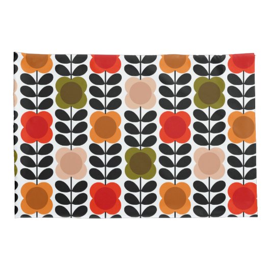 オーラのキレイに明るいスポット花の茎、トマトピンク 枕カバー (裏面-右)