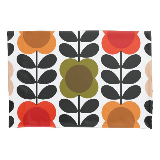 オーラのキレイに明るいスポット花の茎、トマトピンク 枕カバー (正面左)