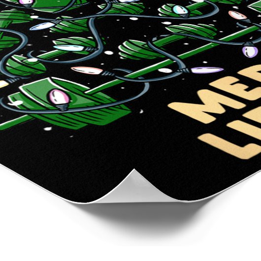 オーライフマスツリーケトルベルジム醜いクリスマス ポスター (角)