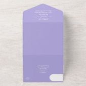 オーラインディゴと白い書道の結婚脚本 オールインワン招待状 (外側)