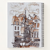 オーライ・サン・ゴースタン港 |ブルタニー，フランス ノートブック (裏面)