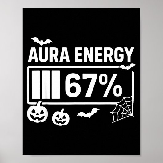 オーラエネルギー67パーセント6 7 ミーム ハロウィン ポスター (正面)