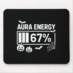 オーラエネルギー67パーセント6 7 ミーム ハロウィン マウスパッド
