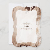 オーラエレガントム大理石金ゴールドテクスチャ結婚ズ 招待状 (裏面)