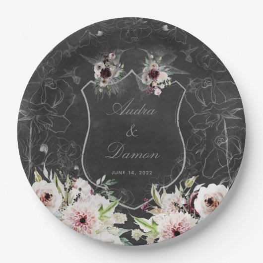 オーラオブナイト結婚の9インチディナープレート ペーパープレート (正面)