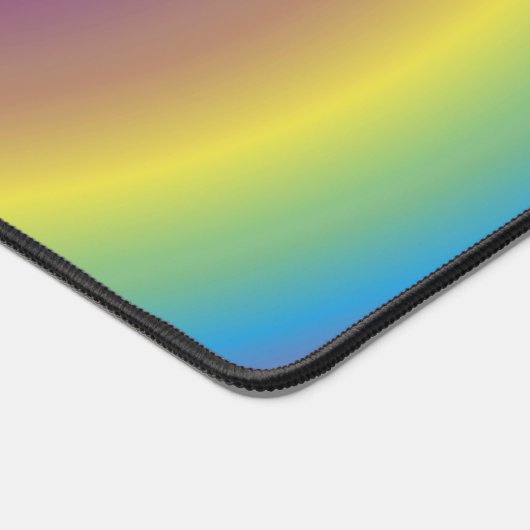 オーラカラフルグラディエントシックスタイリッシュピンク デスクマット (コーナー)