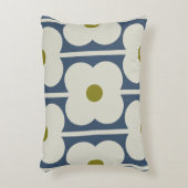 オーラキエリーアバカス花まつ毛の白、青 アクセントクッション (正面(垂直))