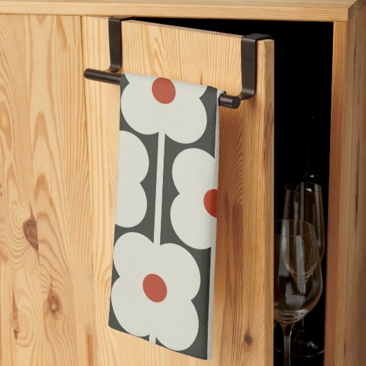 オーラキーリーアバカスフラワートマト キッチンタオル (三つ折り)