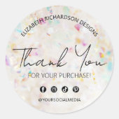 オーラクォーツクリスタルミニマリストサンキューオーダー ラウンドシール (正面)