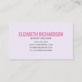 オーラクォーツクリスタルレインボーソフトパステルモダン 名刺 (裏面)