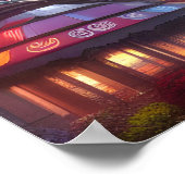 オーラコアファンタジーシティスケープDigital Art ポスター (角)