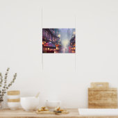 オーラコアファンタジーシティスケープDigital Art ポスター (キッチン)