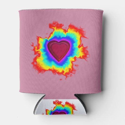 オーラサイケデリックデュアルハート 缶クーラー (正面)