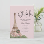 オーラシック・パリをテーマにした誕生日パーティー 招待状 (スタンド正面)