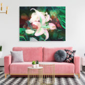 オーラス踊りとユリ キャンバスプリント (インサイチュ (リビング))