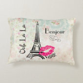 オーラパリエッフェルタワーオンヴィンテージパターン アクセントクッション (裏面)