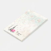 オーラパリエッフェルタワーオンヴィンテージパターン ポストイット (アングル)