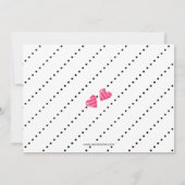 オーラパリエッフェルタワーピンクアンドブラックパーティー 招待状 (裏面)