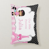 オーラパリエッフェルタワーピンクアンドブラック アクセントクッション (正面(垂直))