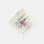 オーラパリエッフェルタワーヴィンテージウェディング スタンダードカクテルナプキン (角)