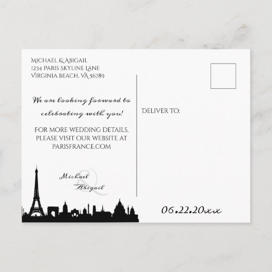 オーラパリスカイラインカスタム写真 案内ポストカード (裏面)