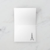 オーラパリスプードルフランスのエッフェルサンキュー サンキューカード (内部)