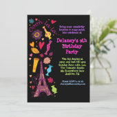 オーラパリバースデーパーティー招待 招待状 (スタンド正面)