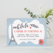 オーラパリ誕生日招待状 招待状 (スタンド正面)