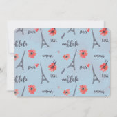 オーラパリ誕生日招待状 招待状 (裏面)