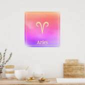 オーラミニマルアリー〔占星術の〕十二宮図 ポスター (キッチン)