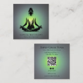 オーラメディテーションヨガスクエアビジネスカード スクエア名刺 (正面/裏面)