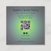 オーラメディテーションヨガスクエアビジネスカード スクエア名刺 (裏面)