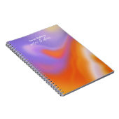 オーラモダンカラフルタイポグラフィグラデーションノート ノートブック (右側)