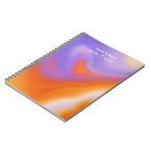 オーラモダンカラフルタイポグラフィグラデーションノート ノートブック (左側)