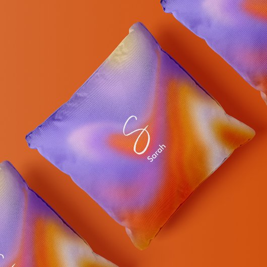 オーラモダンカラフル勾配タイポグラフィ クッション