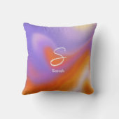 オーラモダンカラフル勾配タイポグラフィ クッション (裏面)