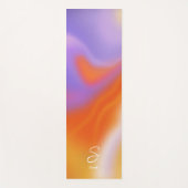 オーラモダンカラフル勾配タイポグラフィ ヨガマット (正面)