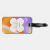 オーラモダンカラフル勾配タイポグラフィ ラゲッジタグ (裏面横)