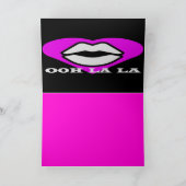 オーララデザインピンクとブラック美しいテーマ フランスの カード (内部)