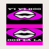 オーララデザインピンクとブラック美しいテーマ フランスの 名刺 (外部フラット)