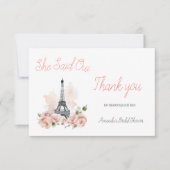 オーララパリジャンフレンチフラワーブライダルシャワー サンキューカード (正面)